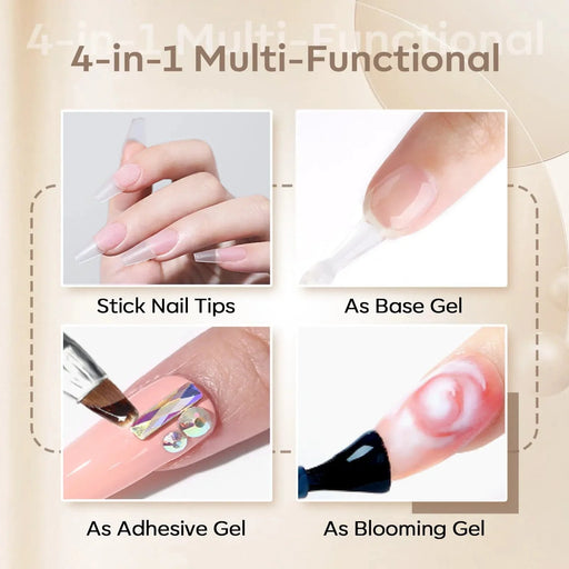 Modelones 4-In-1 Multi-Functional Nail Glue Gel For Tips