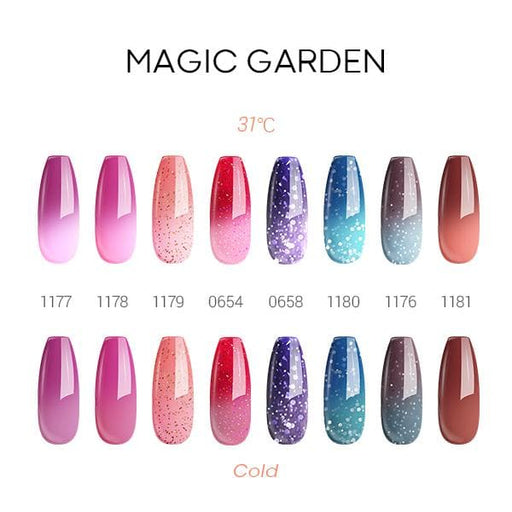Modelones 8 pcs Thermal Inspire Gel Set. Magic garden