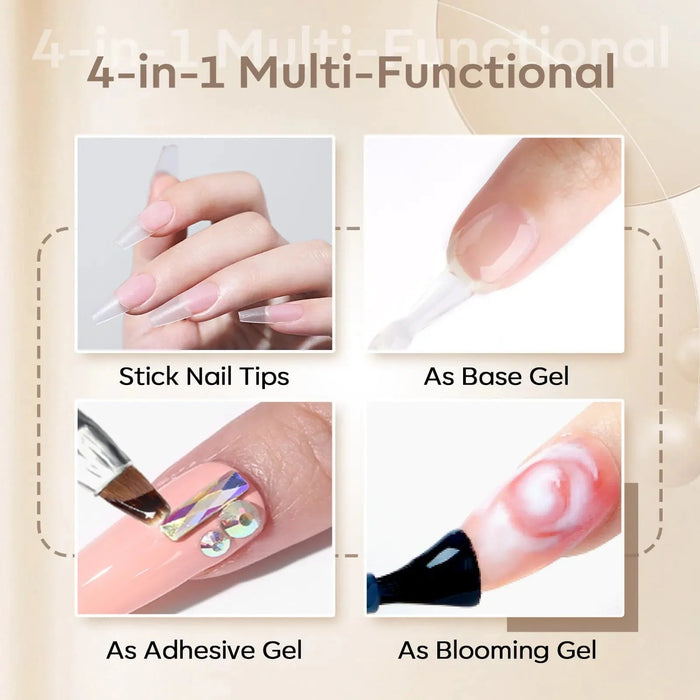 Modelones 500Pcs Semi-Frosted Almond Full Cover Nail Tips
