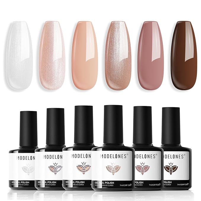 Modelones Hema free 6 pcs. Gel Set. Shimmer & Glow