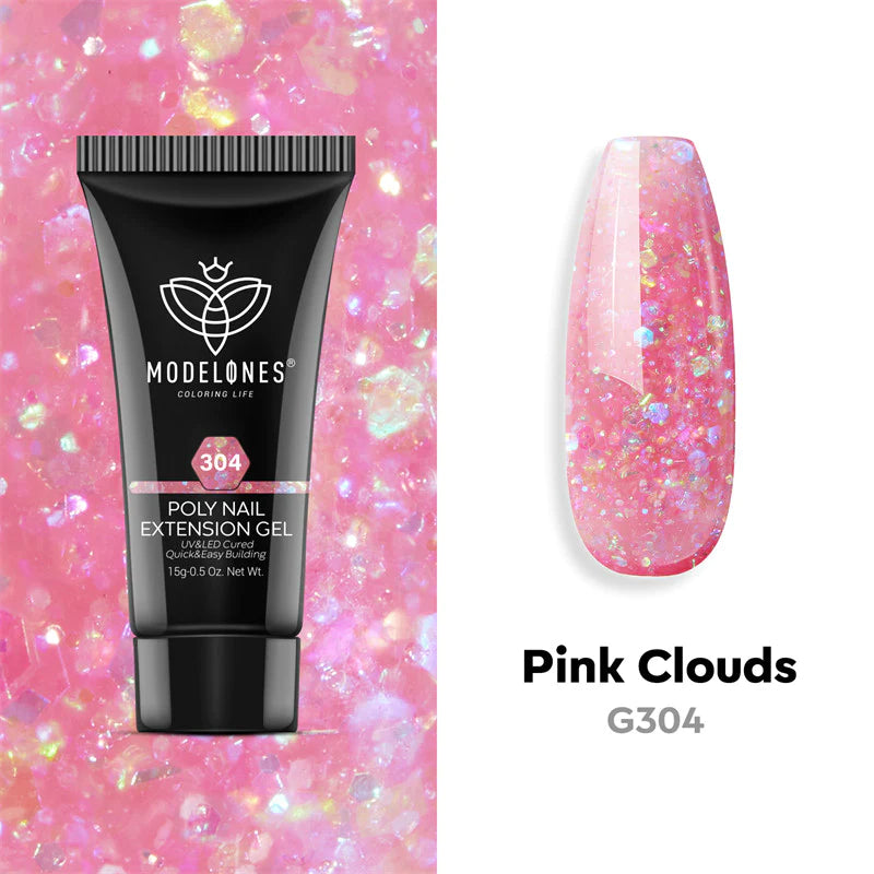 Modelones Single Poly Nail Gel (15g) Pink Clouds 304
