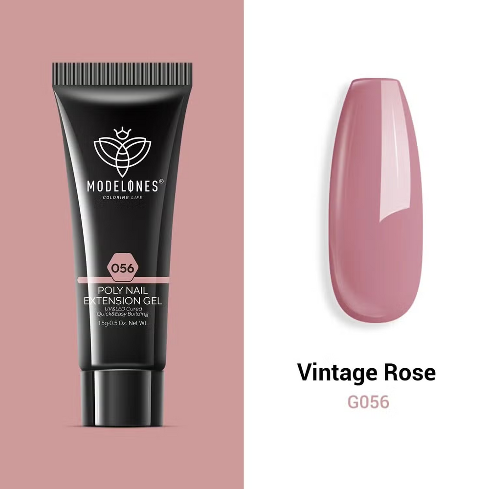 Modelones Single Poly Nail Gel (15g) Vintage Rose 056