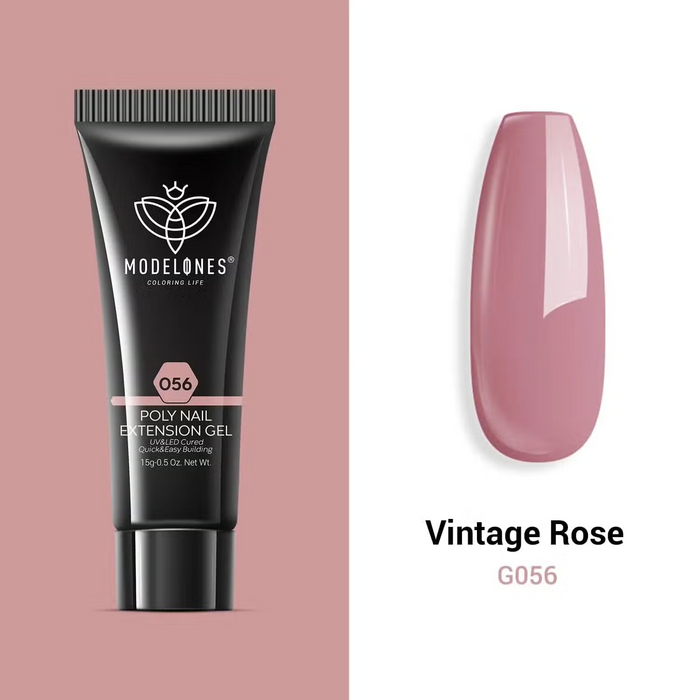 Modelones Single Poly Nail Gel (15g) Vintage Rose 056