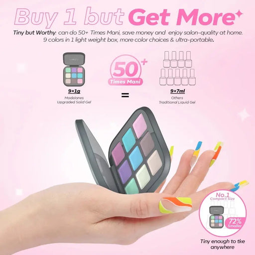 Modelones Gel Polish palette 9 Shades Solid Cream - Perfect Macaron