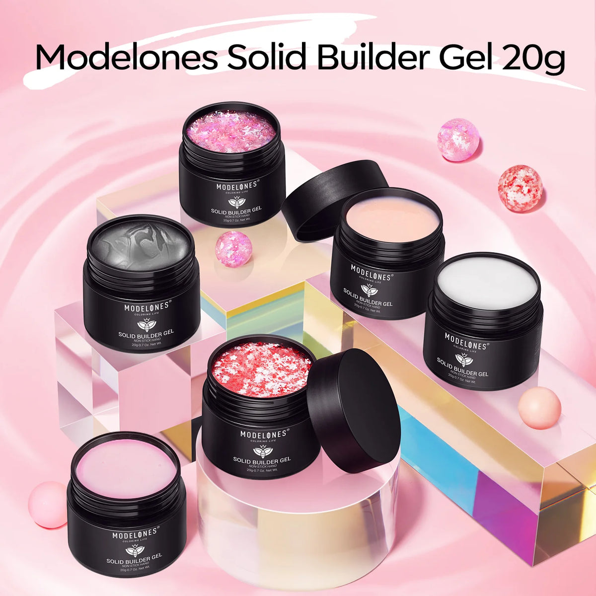 Modelones Solid builder gel 20 g Flere farger — Nordic Nails & Beauty