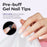 Modelones 200Pcs Semi-Frosted Short Square Full Cover Nail Tips - Clear